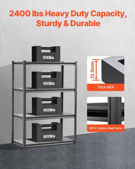 VEVOR Storage Shelves 20" D x 40" W x 57" H 4-tier Garage Storage Shelving