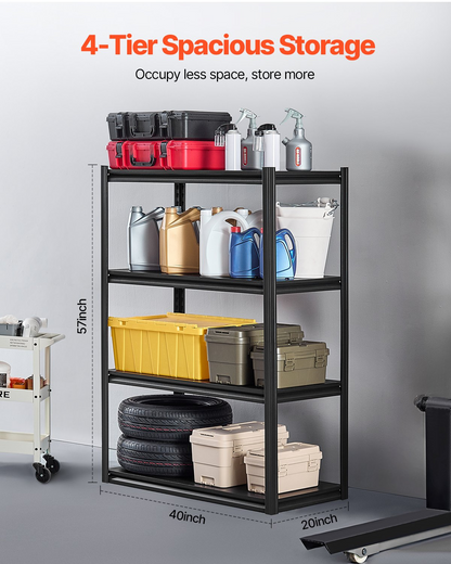 VEVOR Storage Shelves 20" D x 40" W x 57" H 4-tier Garage Storage Shelving