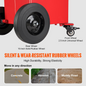 VEVOR 30 Gallon Fuel Caddy, 23.5 L/min, 180W Portable Gas Storage Tank Container with Electric Pump Wheels, Fuel Transfer Storage Tank for Diesel Lubricating Oil Machine Oil Car Mowers Boat Motorcycle
