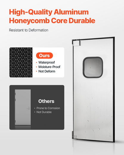 VEVOR Stainless Steel Traffic Swing Door Single Panel 91.4x213.4 cm Commercial