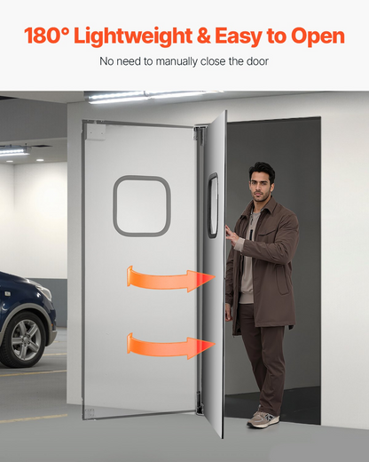 VEVOR Stainless Steel Traffic Swing Door Single Panel 91.4x213.4 cm Commercial