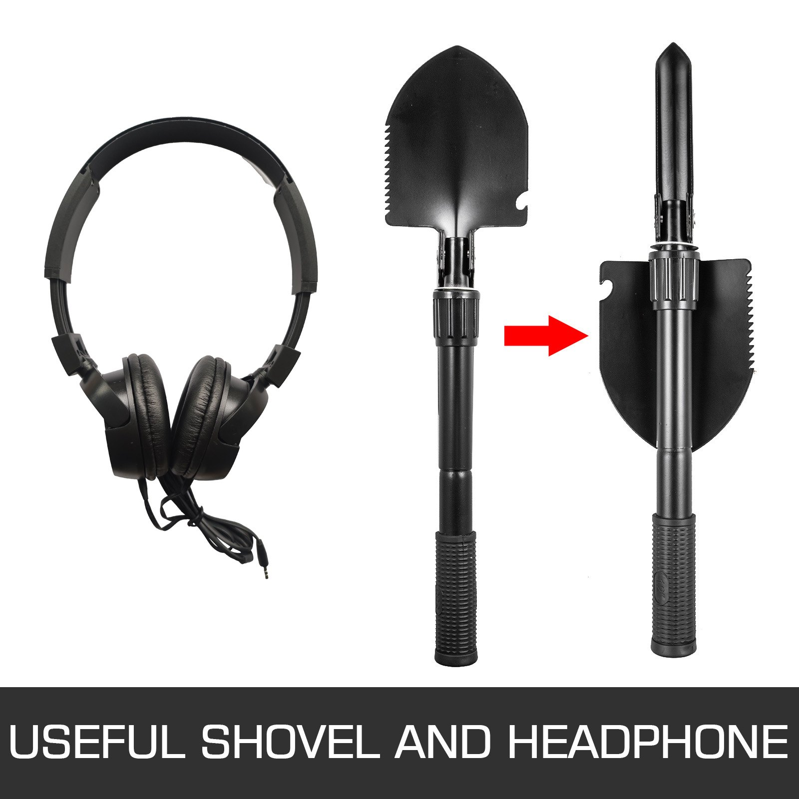 VEVOR Yellow Metal Detector 3010 Waterproof Disc Metal detectors Underwater Underground High Accuracy LCD Display Metal Detector for Adults and Children Headphone Automatic Detector