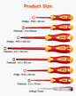 VEVOR Insulated Screwdriver Set 12-Piece Insulated Tool Set for Electricians