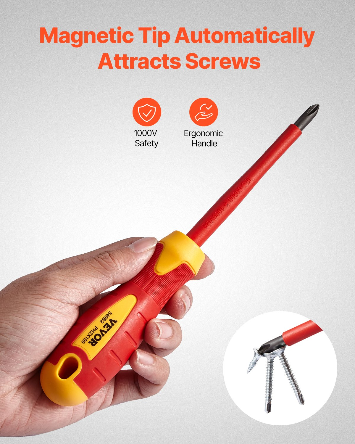 VEVOR Insulated Screwdriver Set 12-Piece Insulated Tool Set for Electricians
