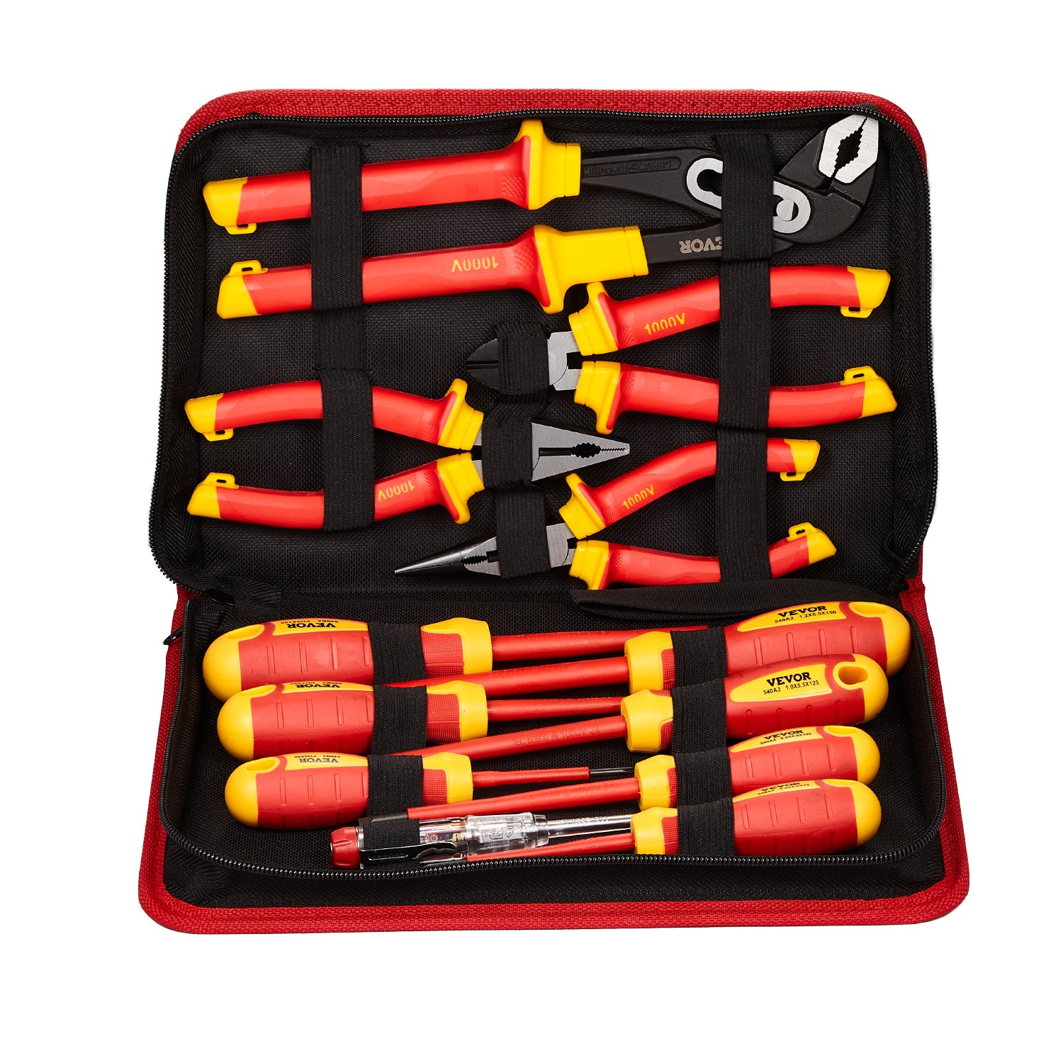 VEVOR Insulated Screwdriver Set 12-Piece Insulated Tool Set for Electricians
