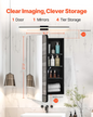 VEVOR Medicine Cabinet 16.5" x 27.5" Mirror Medicine Cabinet Adjustable Shelves