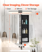 VEVOR Medicine Cabinet 14" x 24" Mirror Medicine Cabinet Adjustable Shelves