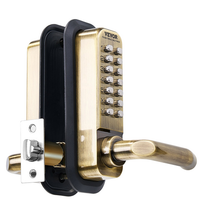 VEVOR Mechanical Keyless Entry Door Lock 14 Key Mechanical Door Lock Waterproof