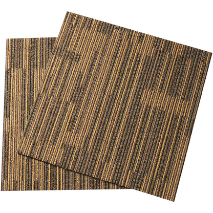 VEVOR Carpet Tiles Reusable, 20"x 20"Carpet Squares With Padding Attached, Soft Padded Carpet Tiles, Easy Install DIY for Bedroom Living Room (12Tiles, Mixed Brown)