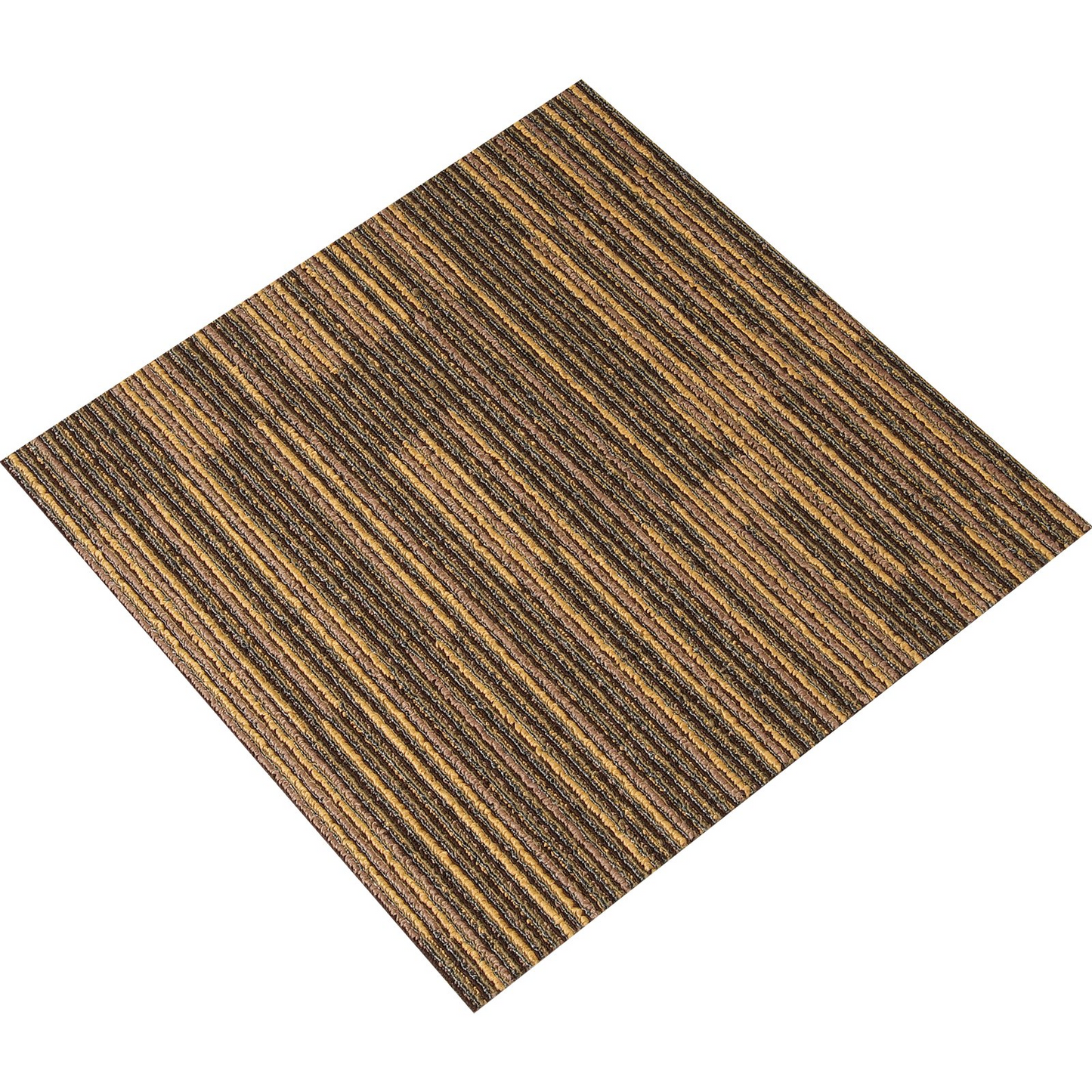 VEVOR Carpet Tiles Reusable, 20"x 20"Carpet Squares With Padding Attached, Soft Padded Carpet Tiles, Easy Install DIY for Bedroom Living Room (12Tiles, Mixed Brown)