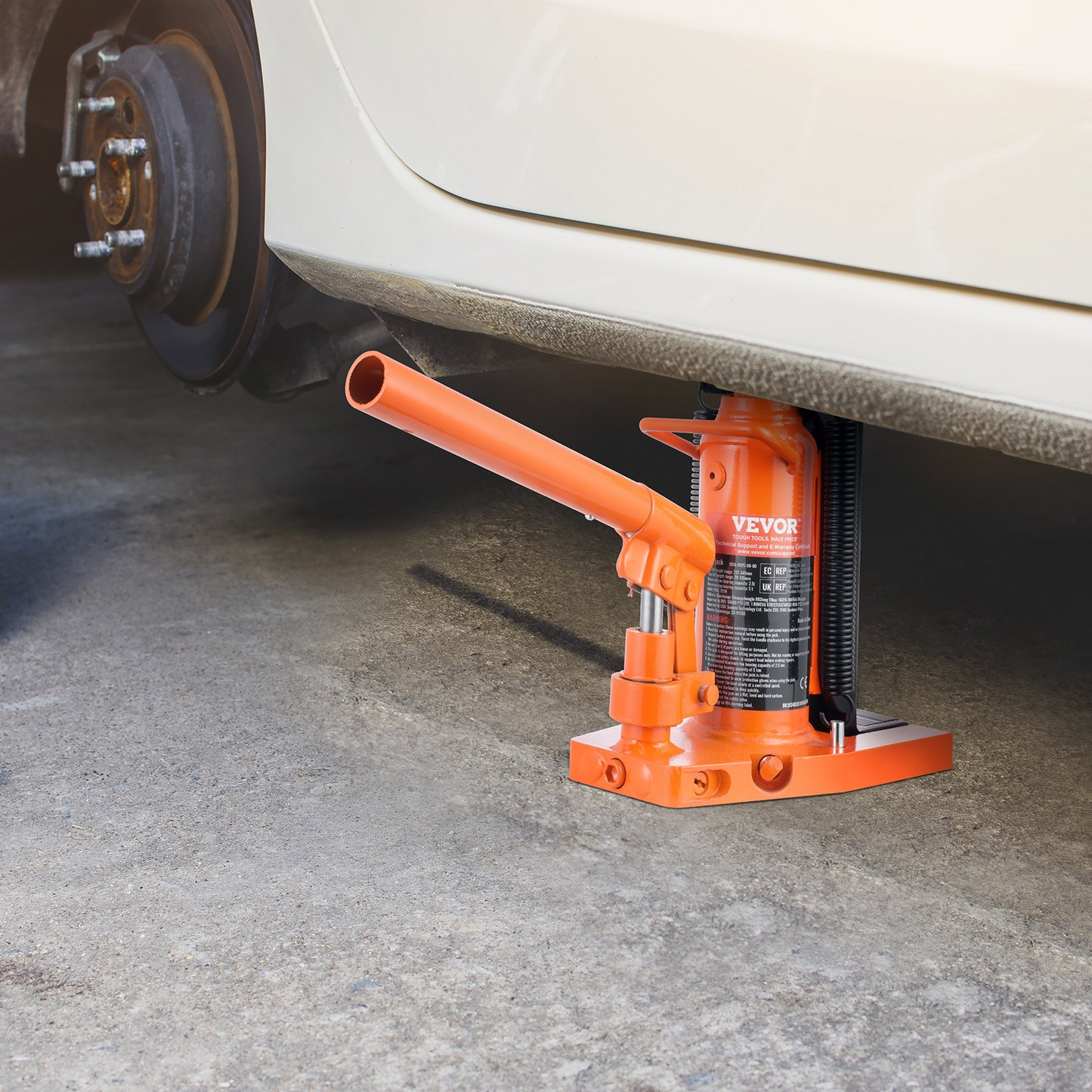 VEVOR Hydraulic Toe Jack, 2.5 Ton/2268 kg On Toe Toe Jack Lift, 5 Ton/4536 kg On Top Lift Capacity Machine Jack, 0.8-5.3 in/2-13.5 cm Toe Height, 8.9-13.4 in/22.6-34 cm Top Height, Air Hydraulic Claw Jack for Machinery, Industry