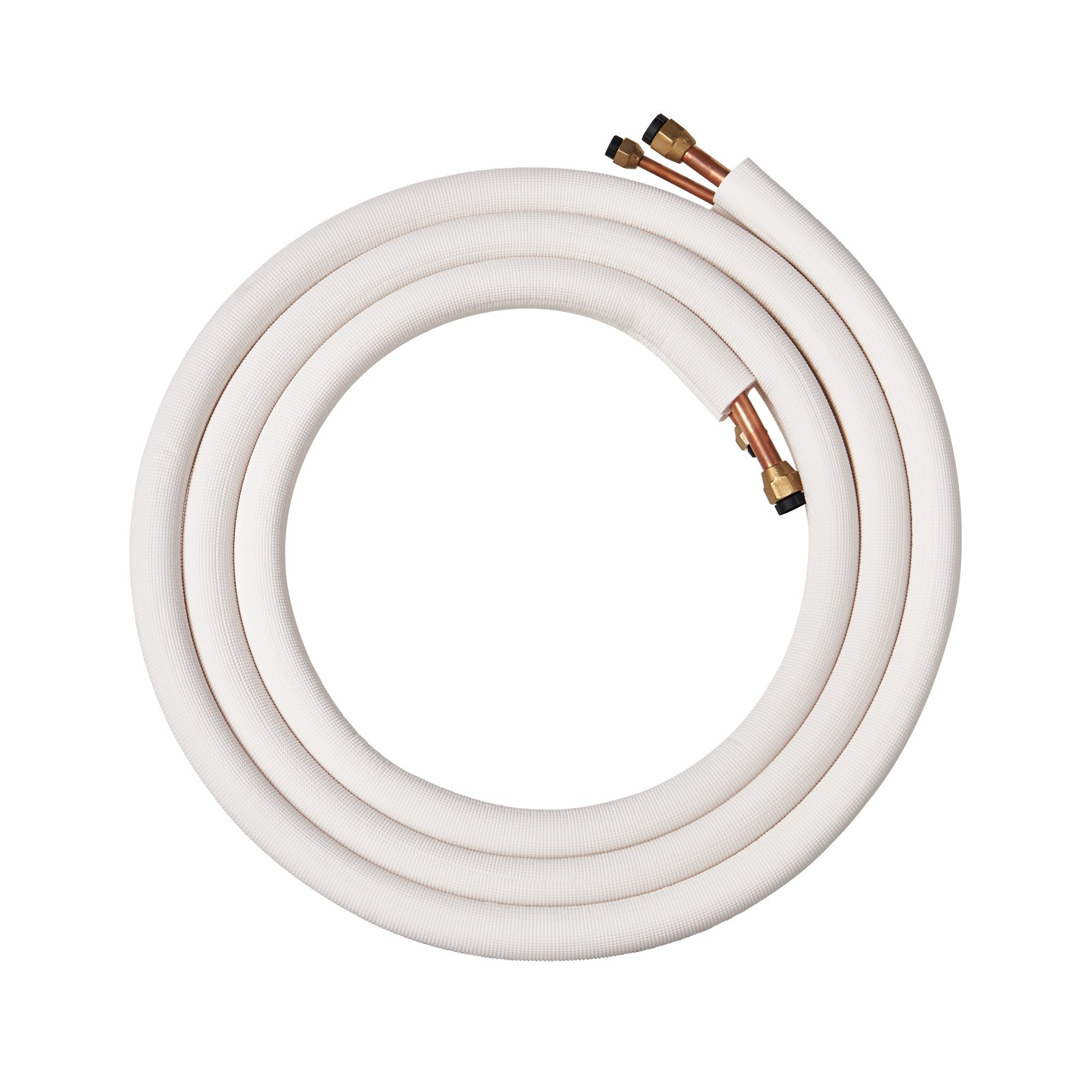 VEVOR 4876.8mm Mini Split Line Set, 9.5 & 15.9mm O.D Copper Pipes Tubing and Triple-Layer Insulation, for Air Conditioning or Heating Pump Equipment & HVAC with Rich Accessories (18ft Connection Cable