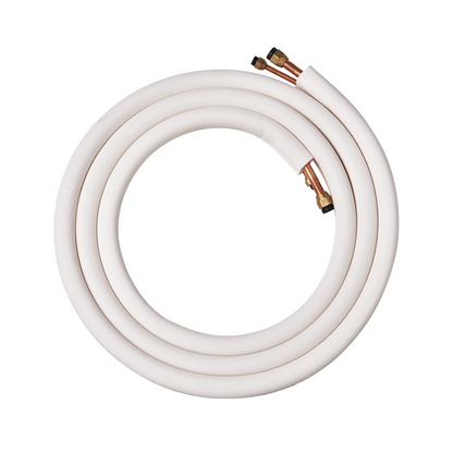 VEVOR 4876.8mm Mini Split Line Set, 9.5 & 15.9mm O.D Copper Pipes Tubing and Triple-Layer Insulation, for Air Conditioning or Heating Pump Equipment & HVAC with Rich Accessories (18ft Connection Cable