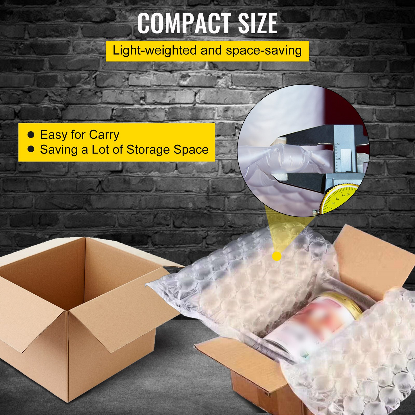 VEVOR Air Cushion Film, 300 m Length Air Pillow Bubble Bags Film, 400 mm Width Film, Roll Bubble Bags Film for Wrap Machine