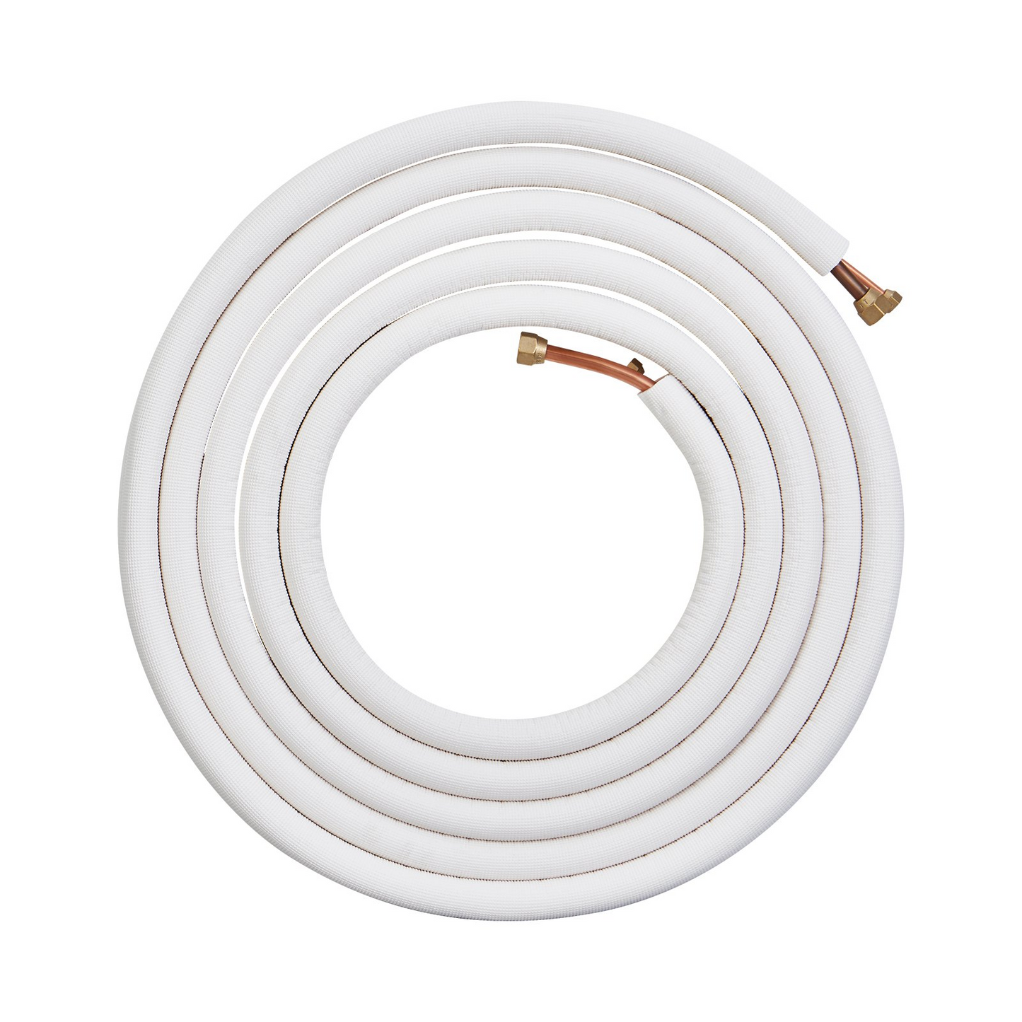 VEVOR 25FT Mini Split Line Set, 6.4 & 12.7mm O.D Copper Pipes Tubing and Triple-Layer Insulation, for Air Conditioning or Heating Pump Equipment & HVAC with Rich Accessories (27ft Connection Cable)
