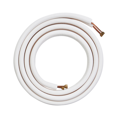 VEVOR 4876.8mm Mini Split Line Set, 6.4 & 9.5mm O.D Copper Pipes Tubing and Triple-Layer Insulation, for Air Conditioning or Heating Pump Equipment & HVAC with Rich Accessories (18ft Connection Cable)