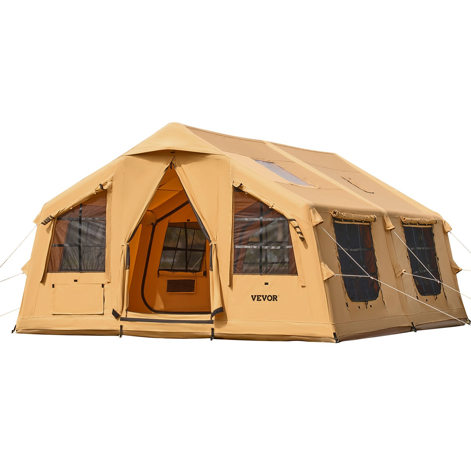 VEVOR Inflatable Tent for Camping 8-12 Person Glamping Tent with Pump Easy Set up