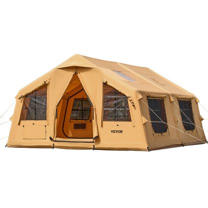 VEVOR Inflatable Tent for Camping 8-12 Person Glamping Tent with Pump Easy Set up