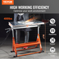 VEVOR Welding Table 76.2 cm x 50.8 cm, 181.4 kg Load Capacity Steel Welding Workbench Table on Wheels, Folding Work Bench with Three 2.8 cm Slot, 3 Tilt Angles, Adjustable Height, Retractable Guide Rails