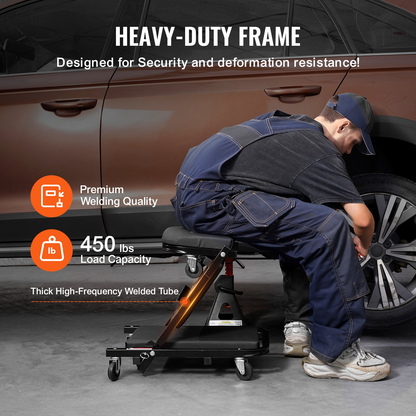 VEVOR 101.6 cm Foldable Z Garage Creeper Mechanic Creeper Stool 204.1 kg Capacity
