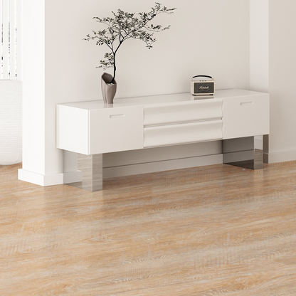 VEVOR Interlocking Vinyl Floor Tiles 1220 X 185 mm, 10 Tiles 5.5mm Thick Snap Together, Natural Wood Grain DIY Flooring for Kitchen, Dining Room, Bedrooms & Bathrooms, Easy for Home Decor