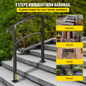 Transitional Handrail Fits 3 Steps Matte Black