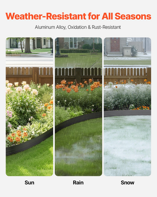 VEVOR Metal Landscape Edging 10Packs 60in Rust-Resistant Bendable for Yard Garden