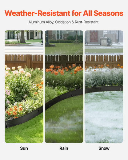 VEVOR Metal Landscape Edging 8Packs 72in Rust-Resistant Bendable for Yard Garden