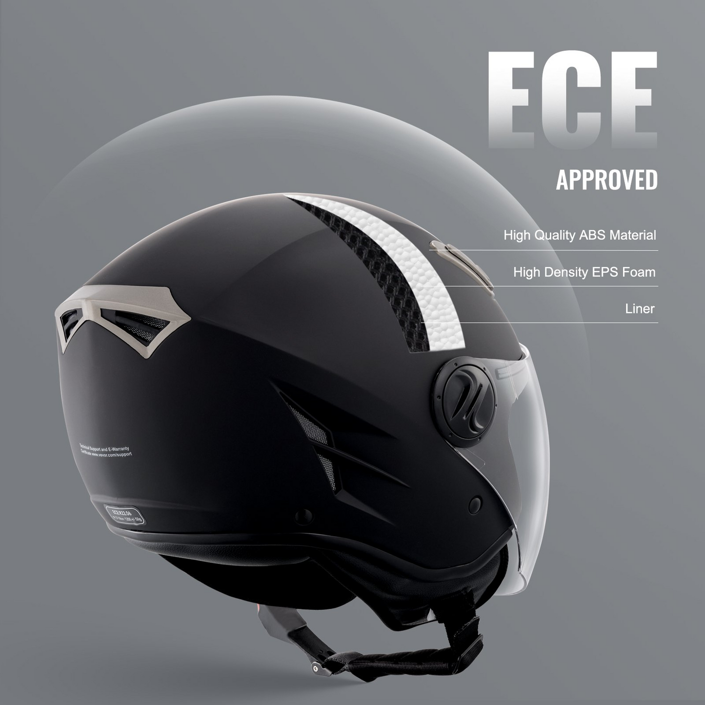 VEVOR 3/4-Face Motorcycle Helmet Motocross Helmet