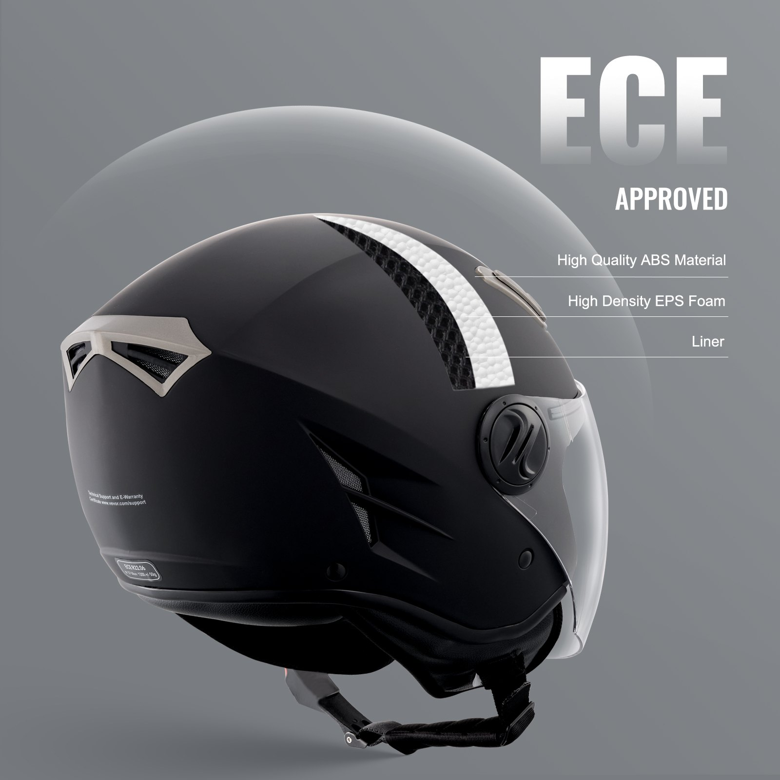 VEVOR 3/4-Face Motorcycle Helmet Motocross Helmet