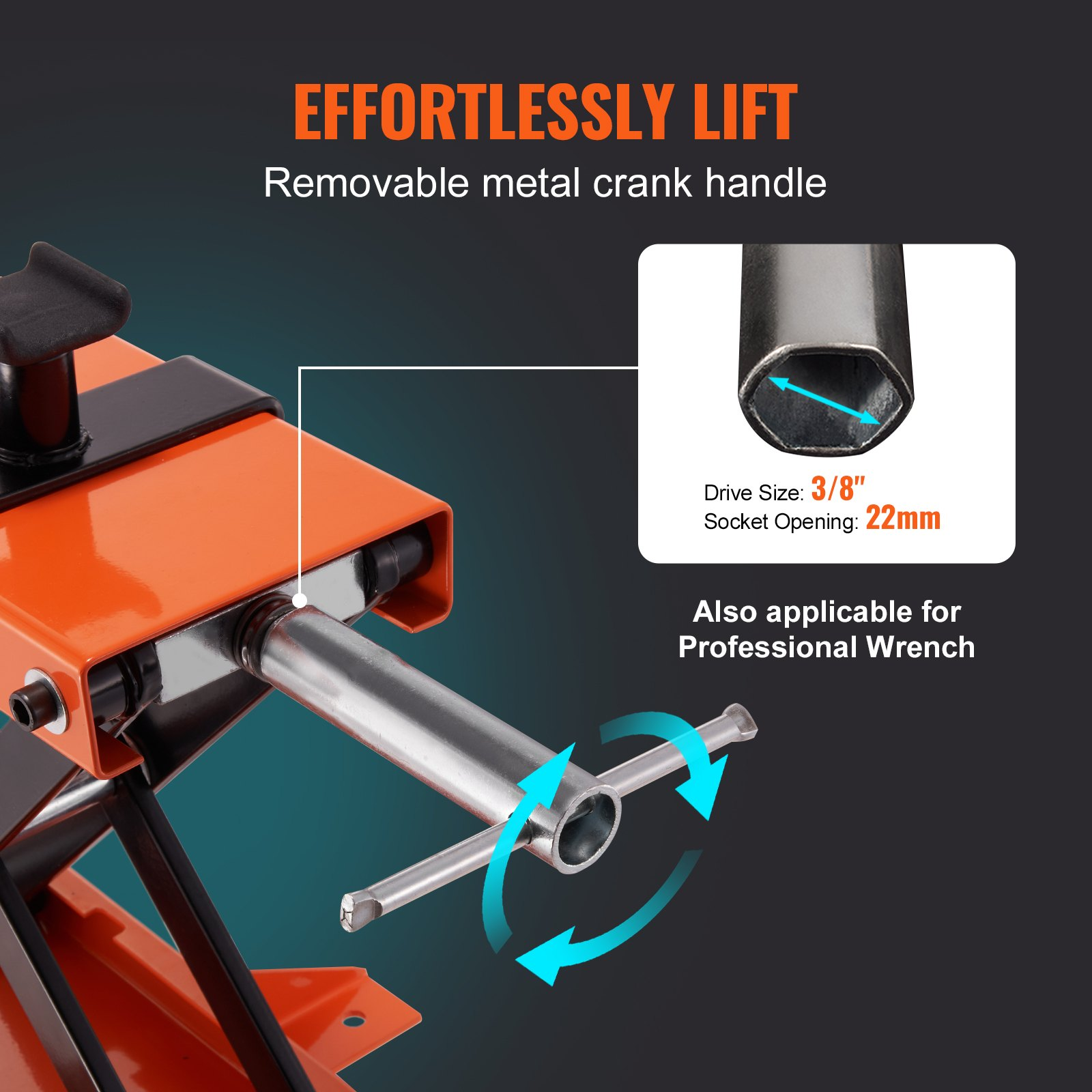 VEVOR Motorcycle Lift Scissor Jack Stand 499.5 kg with Saddle ATV Lift Dirt Bike