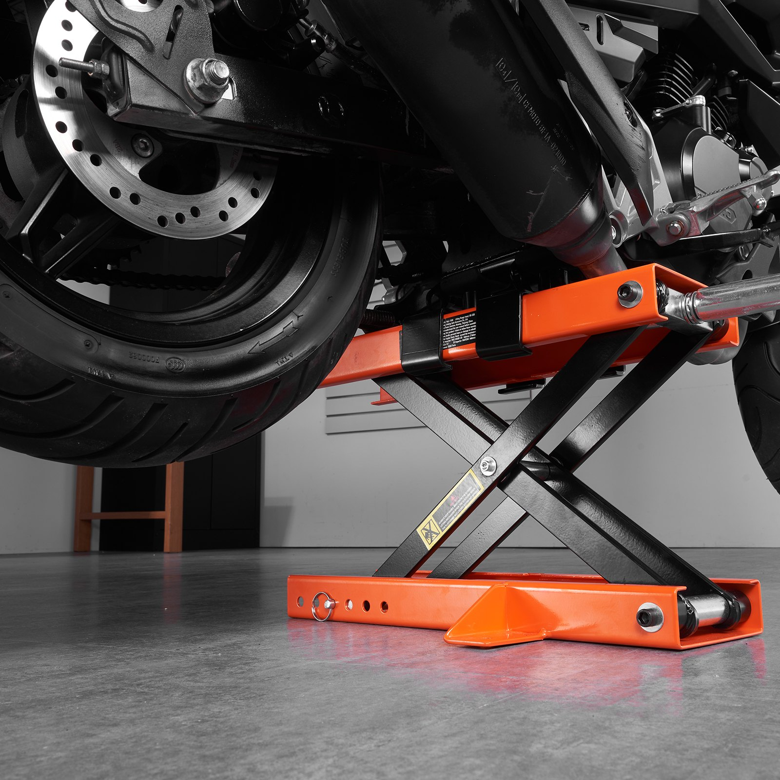 VEVOR Motorcycle Lift Scissor Jack Stand 499.5 kg with Saddle ATV Lift Dirt Bike