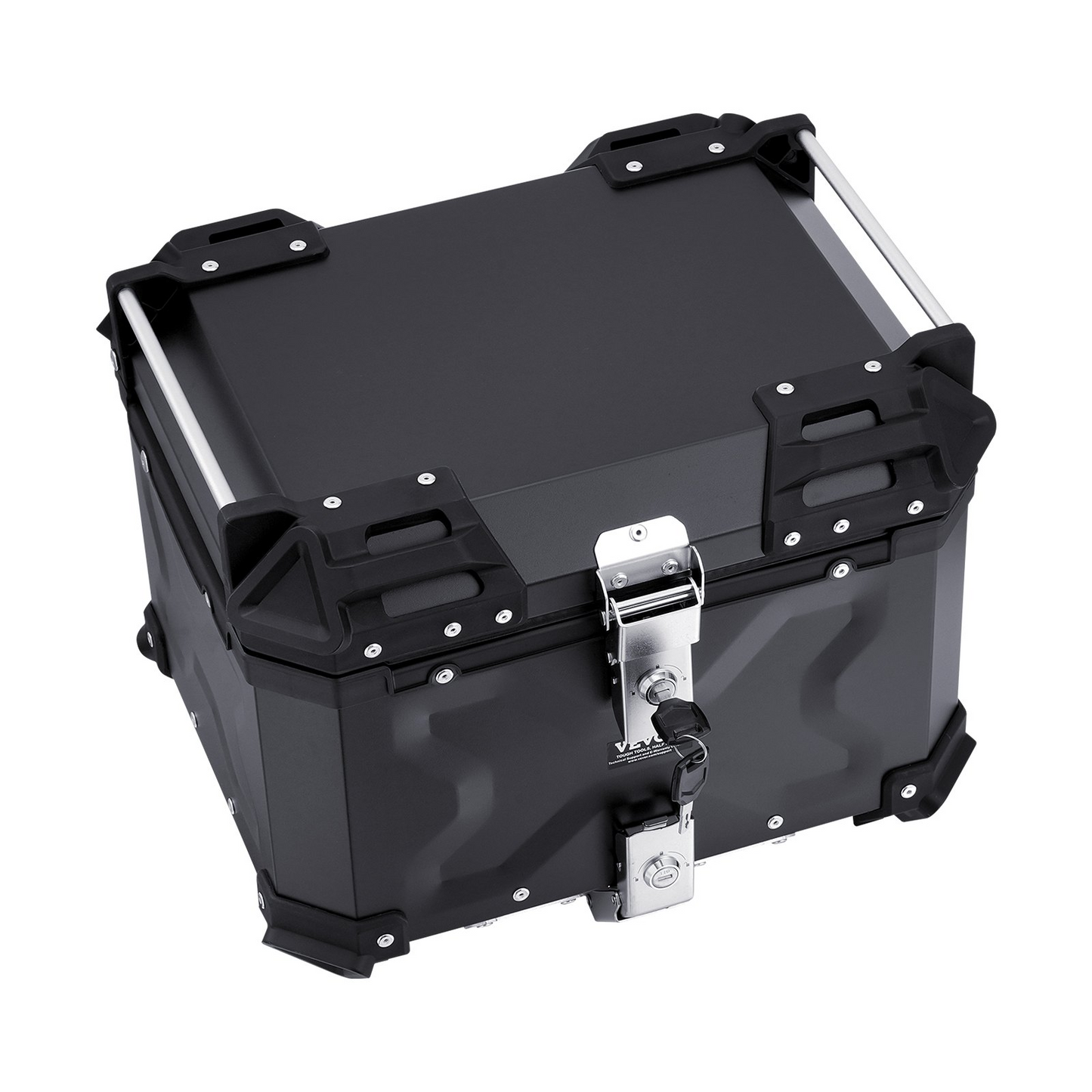 VEVOR 55L Motorcycle Top Case Universal Motorbike Tail Box with Leather Lining