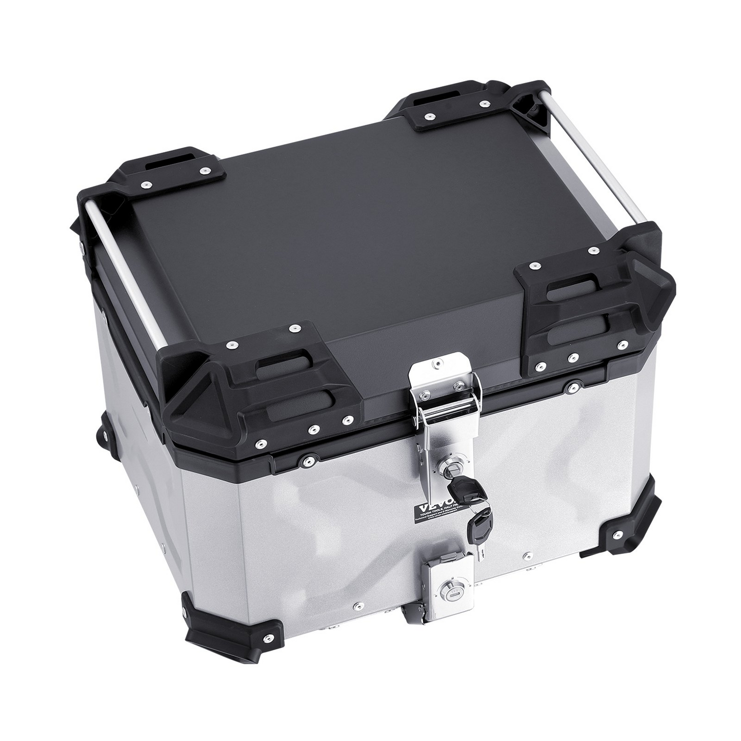 VEVOR 45L Motorcycle Top Case Universal Motorbike Tail Box with Leather Lining