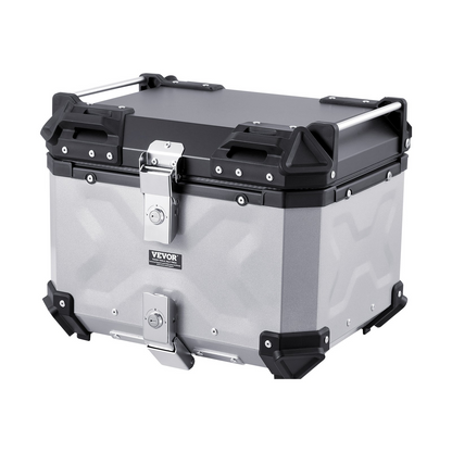 VEVOR 45L Motorcycle Top Case Universal Motorbike Tail Box with Leather Lining
