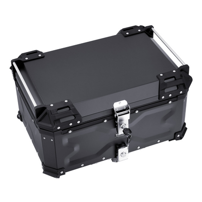 VEVOR 65L Motorcycle Top Case Universal Motorbike Tail Box with Leather Lining