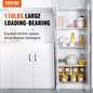 VEVOR Kitchen Pantry Cabinet, 60" Tall Food Pantry Storage Cabinet, 110LBS Freestanding Storage Cabinet Cupboard with 3 Shelves(2 Adjustable), Engineered Wood Utility Pantry for Kitchen, Dining Room