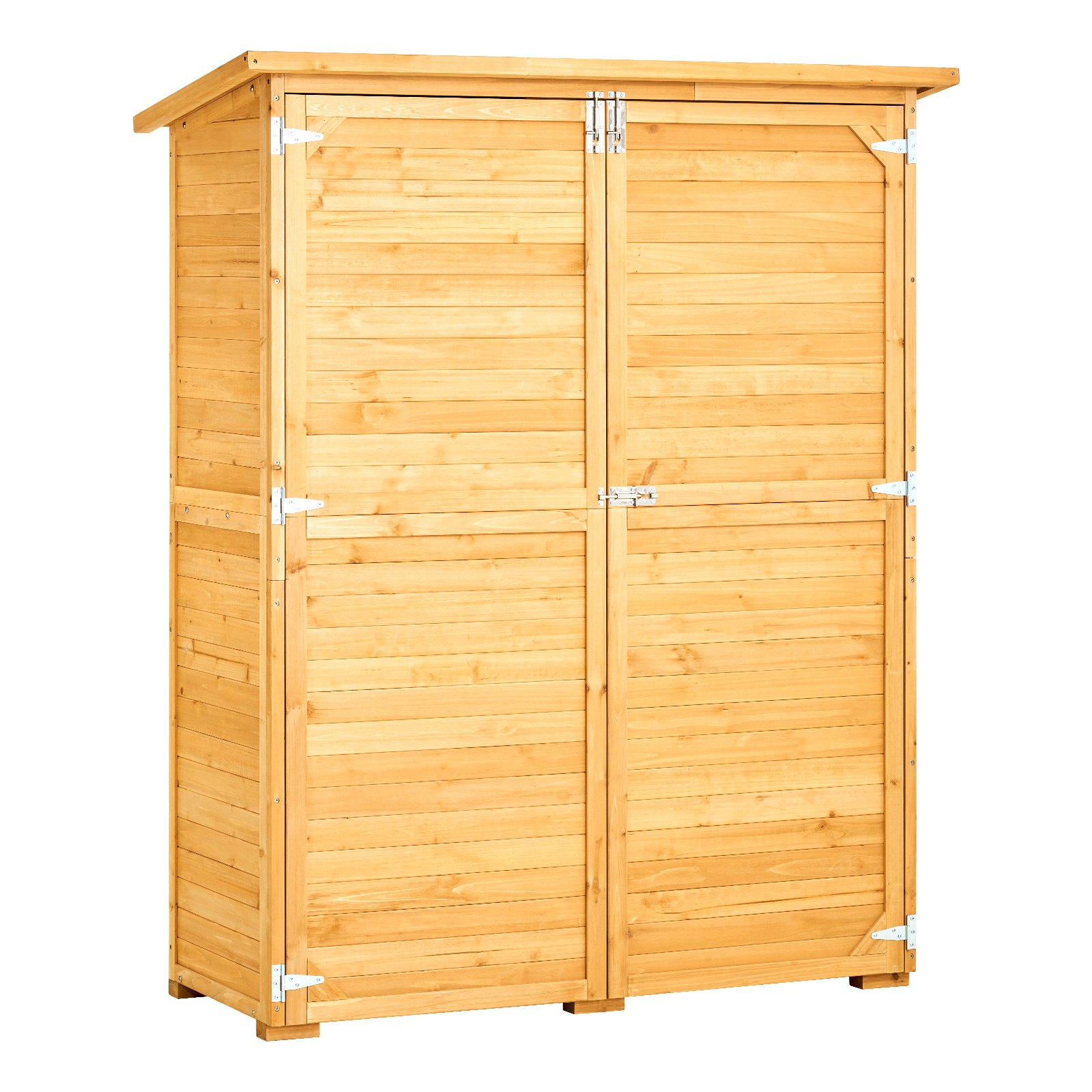 VEVOR Outdoor Wooden Storage Shed Waterproof Garden Tool Shed 55x67.5 inch