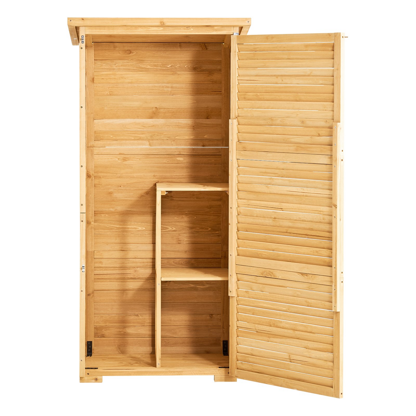 VEVOR Outdoor Wooden Storage Shed Waterproof Garden Tool Shed 31.5x63.8 inch
