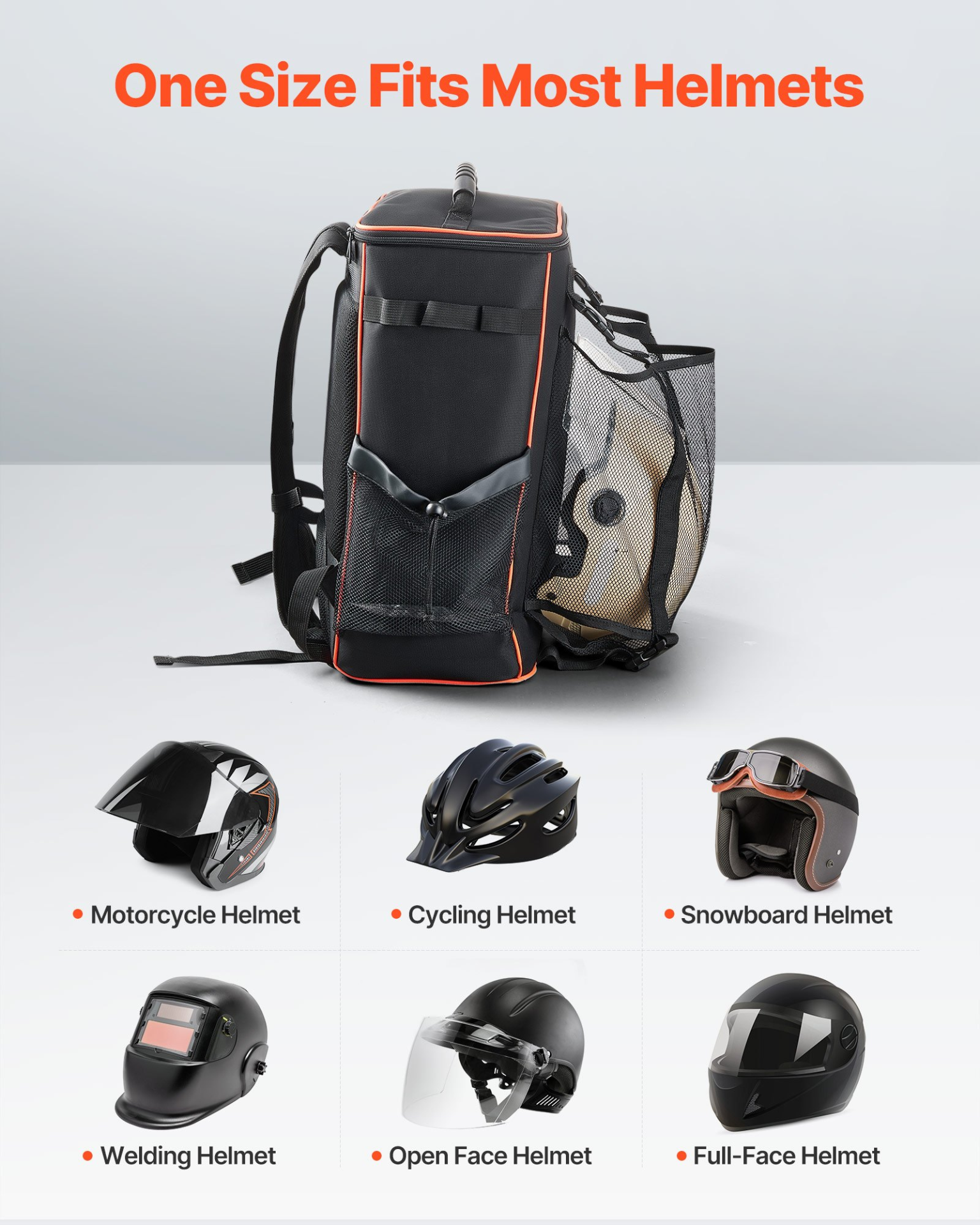 VEVOR 35.6L Welding Backpack 600D Polyester Welder Backpack for Tools and Helmet