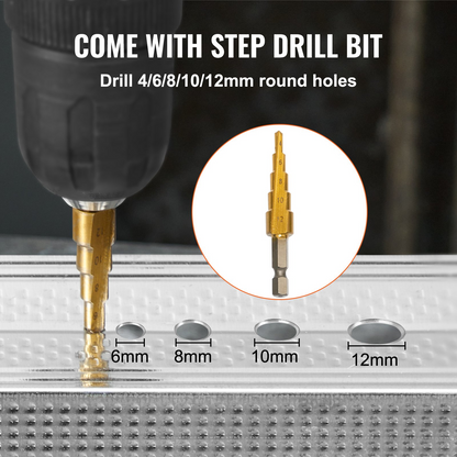 VEVOR Double Head Sheet Nibbler Metal Cutter Power Drill Attachment Cutting Tool