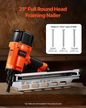 VEVOR Framing Nailer 50 to 90 mm 21° Full Round Head Pneumatic Framing Nailer