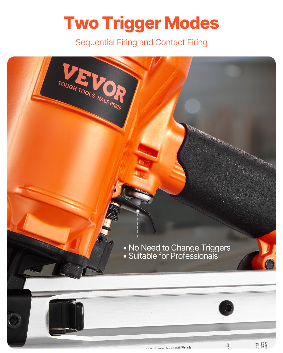 VEVOR Framing Nailer 50 to 90 mm 21° Full Round Head Pneumatic Framing Nailer