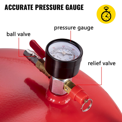 VEVOR Waste Oil Drain Tank 80 L Portable Oil Drain Air Operated Drainer Oil Change, Oil Drain Container, Fluid Fuel Transfer Drainage Adjustable Funnel Height, with Wheel for Easy Oil Removal