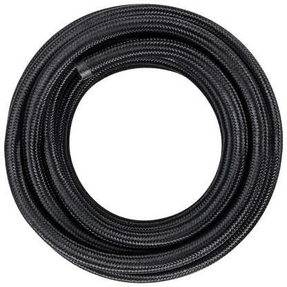 VEVOR 6AN Fuel Line Kit, 20 FT Fuel Hose Kit, 0.34" Nylon Stainless Steel Braided Fuel Line Oil/Gas/Diesel Hose End Fitting Kit, with 12 PCS Swivel Fitting Adapter Kit, Black