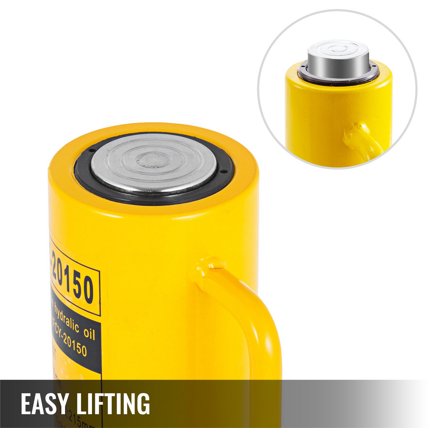 VEVOR Hydraulic Cylinder Jack, 20 Ton Solid Ram Hydraulic Cylinder, 6 Inch Stroke Single Acting Hydraulic Cylinder, with Quick Connector Portable Hydraulic Solid Jack Hydraulic Lifting Cylinders