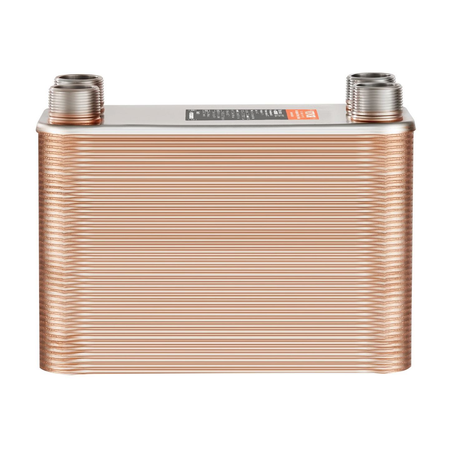 VEVOR 80 Plate Heat Exchanger 4*1-1/4" MNPT Ports 5"x 12" Brazed 316L St. Steel