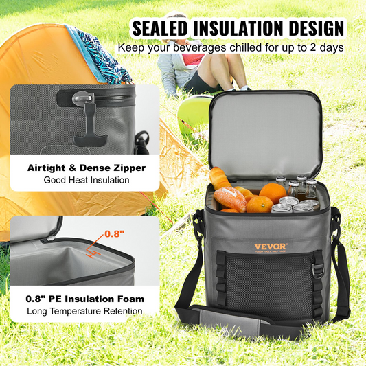 VEVOR Soft Cooler Bag 30 Cans Leakproof Waterproof Soft Sided Cooler Bag Portable