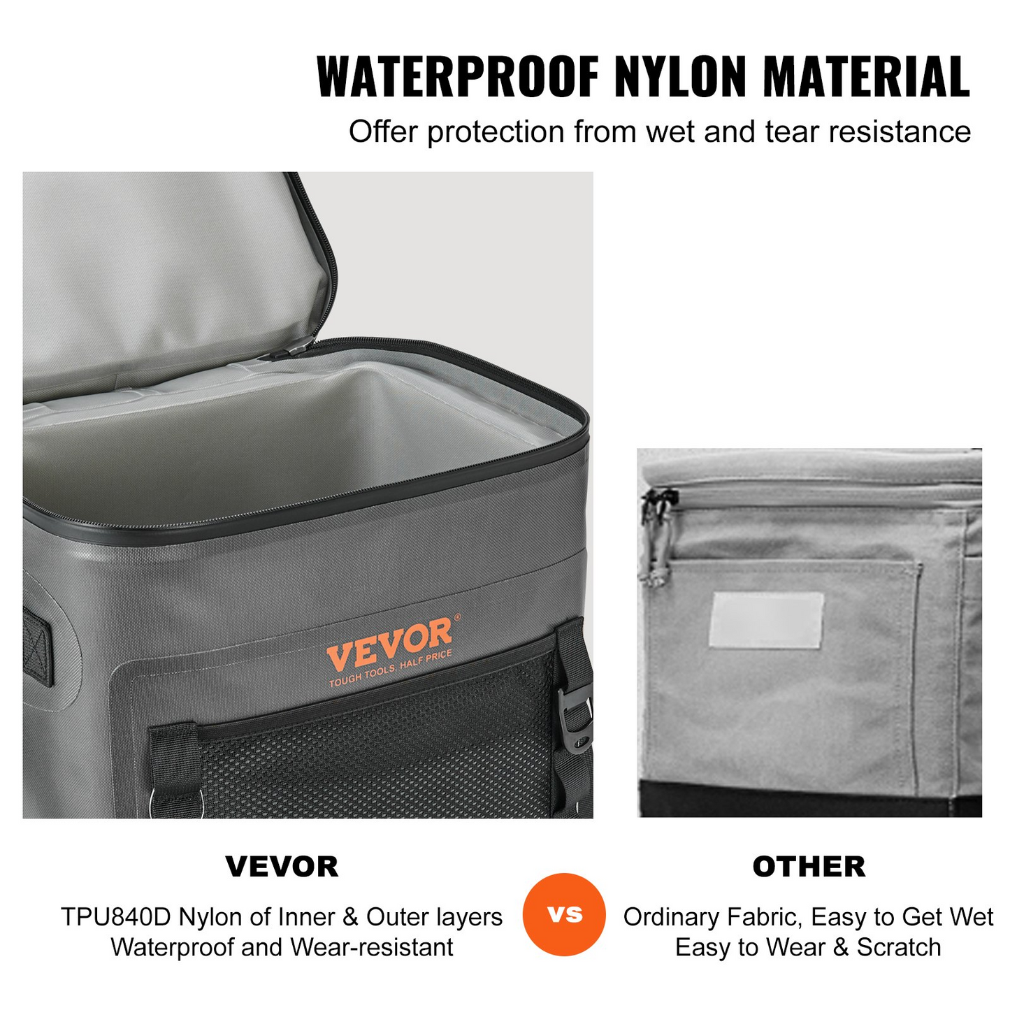 VEVOR Soft Cooler Bag 30 Cans Leakproof Waterproof Soft Sided Cooler Bag Portable