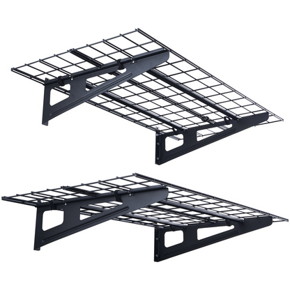 VEVOR Garage Storage Shelving, 2 Pack, 4 x 2 ft Heavy Duty Garage Shelves Wall Mounted, 500 lbs Load Capacity(Total) Garage Storage Rack Floating Shelves, Suitable for Shop, Shed, Garage Storage